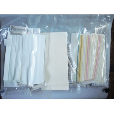 Uncut sheet of reagent strips for urinalysis