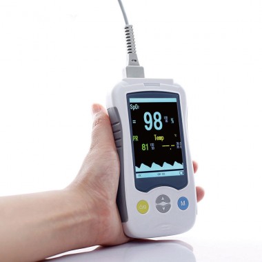 3.5Inch Handheld Pulse Oximeter Adult Kid Infant Monitor,SPO2+PR+TEMP, CE YK-820