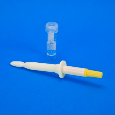 Women Use Disposable Medical Sterile Cervical Sampling Kit for HPV Specimen Collection