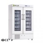 MKLB 658L CE ISO certificated 4 degree double door blood storage blood bank refrigerator with 3 years warranty