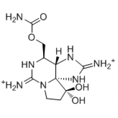 gonyautoxin III;Hydrogen (3aS,4R,9S,10aS)-2,6-diamino-4-[(carbamoyloxy)methyl]-10 ,10-dihydroxy-3a,4,9,10-tetrahydro-3H,8H-pyrrolo[1,2-c]purin-9-yl sulfate