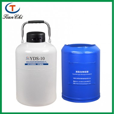 Tianchi new portable 10 liters liquid nitrogen tank dry ice tank with protective cover five-year warranty
