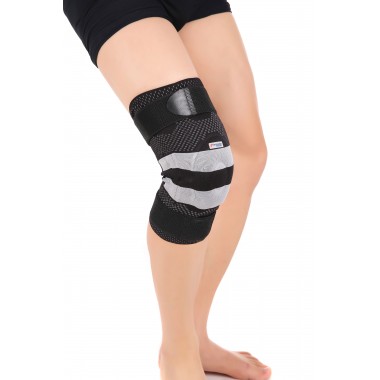medical nylon and spandex knee support with patella padding for treatment and sports