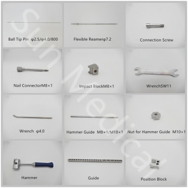 Universal Tibia Insterlocking Nail Surgical Instrument Set