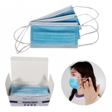 Blue Nonwoven CE approved Disposable 3ply Medical Face Masks