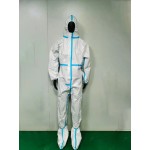 Medical Protective Suit Disposable Protective Clothing Microporous with Blue Tape