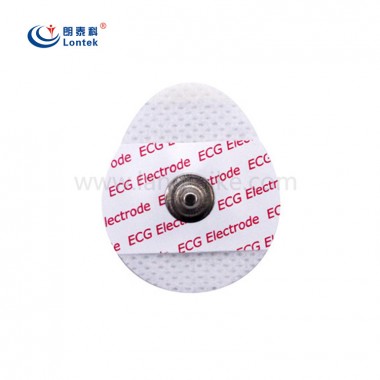 Water drop-shaped breathable fabric weight back Disposable ECG electrode