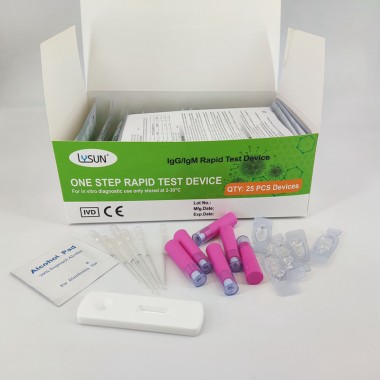 covid-19 rapid test kit antibody IgG/IgM test 25 kits/box