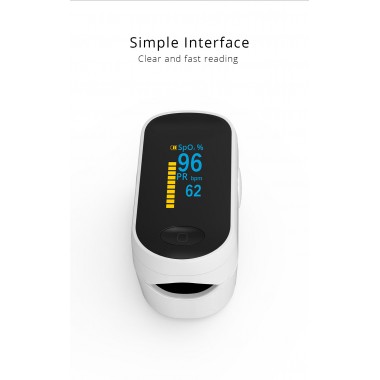 Boxym Fingertip Pulse Oximeter SpO2 Pr Rate Oxymeter with Case C1 OLED