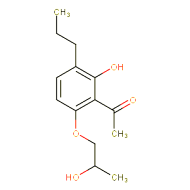 2-hydroxy-6-(2-hydroxy-n-propoxy)-3-n-propylacetophenone