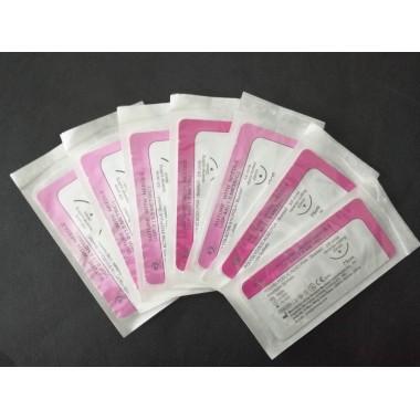 Absorbable synthetic surgical suture polyglicolic acid, PGA with needle