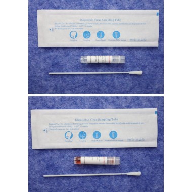 CE Sterilized Disposable Virus Specimen Collection Sampling Tube with Oral Nasal Throat Swab & Viral Transport Medium