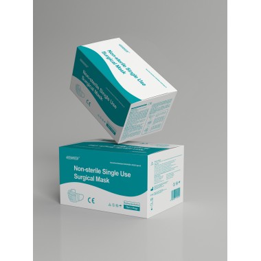 50 pcs/box, BFE:98% EN14683 Type II medical surgical 3 ply masks