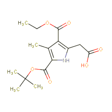  2-(5-(tert-butoxycarbonyl)-3-(ethoxycarbonyl)-4-methyl-1H-pyrrol-2-yl)acetic acid