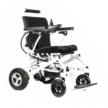 Medical Equipment Disabled Travel Portable Aluminum Lightweight Folding Electric Wheelchair