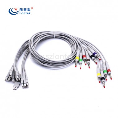 Factory supply brand ge ecg cables ekg cable Banana ecg lead wire electrode ecg