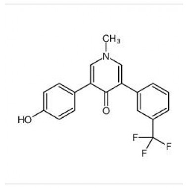 3-(4-hydroxyphenyl)-1-methyl-5-[3-(trifluoromethyl)phenyl]pyridin-4-o