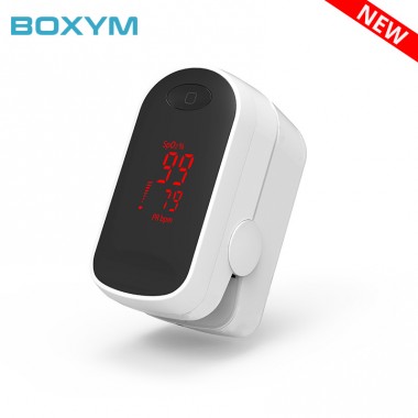 NEW BOXYM Fingertip Pulse Oximeter SpO2 PR Rate Oxymeter With Case C1 LED