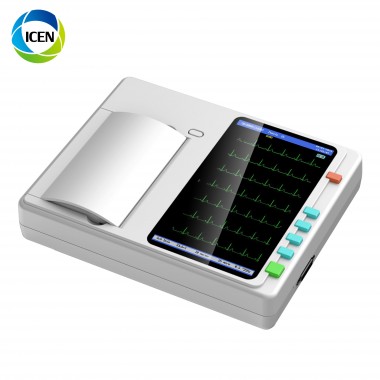 IN-601 portable 6 Channel 12 lead ECG/EKG machine +software Electrocardiograph