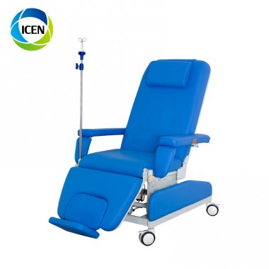 IN-O007-1 Hospital Lab Medical Equipment Used Manual Blood Donation Phlebotomy Chair Electric Dialysis Therapy Chair