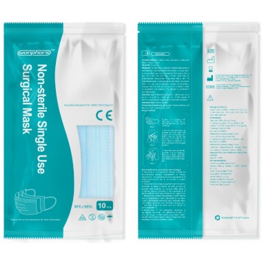 CE EN14683 Type 2 medical surgical 3 ply disposable mask factory