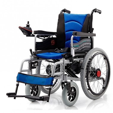 High Quality Adjustable Back Power Wheelchairs Folding Electric Wheel Chair with Large Wheels
