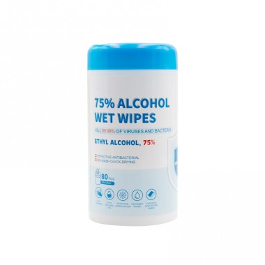 Multipurpose Disposable Medical Non-woven 75% Alcohol Sanitizing Wipes 80 PCS