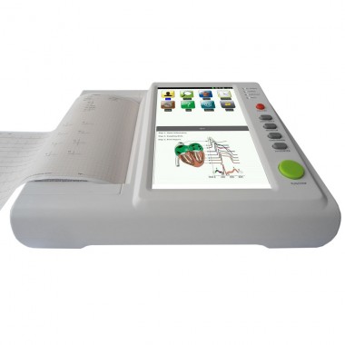 12 Channel ECG Electrocardiograph Machine with 10.2 Inch Touch Screen