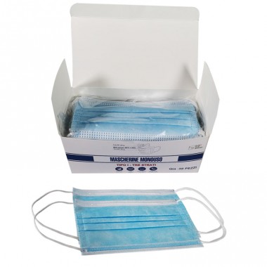 Wholesale Nonwoven Blue Disposable 3ply Medical Mask