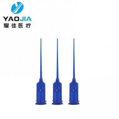 YJ1039 0.25mm/0.35mm Dental Disposable Plastic Endo Irrigation Needle Tips