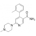 3-PYRIDINECARBOXAMIDE, 4-(2-METHYLPHENYL)-6-(4-METHYL-1-PIPERAZINYL)-