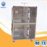 Animal Products Veterinary Hospital 304 Stainless Steel Double Floor Pet Cage