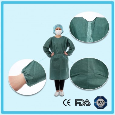 Disposable nonwoven patient gown