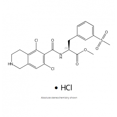 L-Phenylalanine, N-[(5,7-dichloro-1,2,3,4-tetrahydro-6-isoquinolinyl)carbonyl]-3-(methylsulfonyl)-, methyl ester, hydrochloride