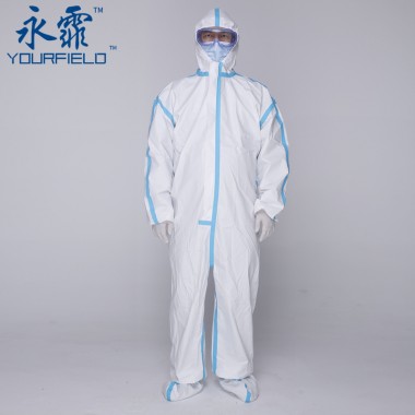 Non-sterile Disposable Medical Coveralls With Boot Cover