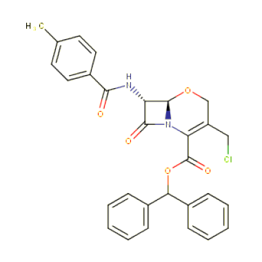 5-Oxa-1-azabicyclo[4.2.0]oct-2-ene-2-carboxylic acid, 3-(chloromethyl)-7-[(4-methylbenzoyl)amino]-8-oxo-, diphenylmethyl ester, (6R,7R)-