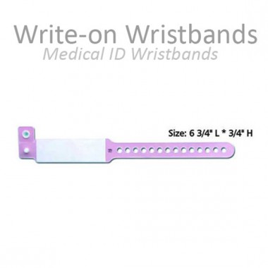 Write-on PVC One-time-use Identification Wristband