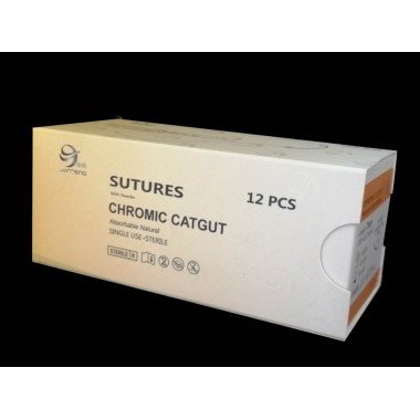 Absorbable catgut chromic suture with needle
