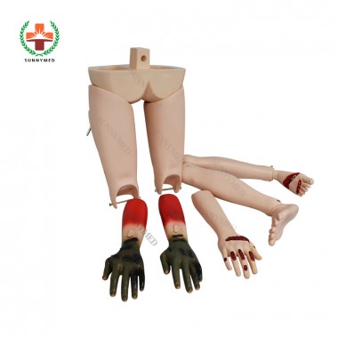 SY-N04304 medical nursing training model trauma limbs model arms legs wound knife