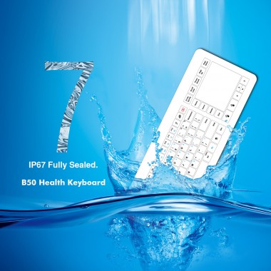 104 keys IP67 full sealed washable health glass keyboards/Medical Keyboards/waterproof keyboards with touchpad
