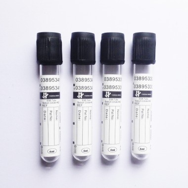 black top ESR blood collection tube with 3.8% sodium citrate
