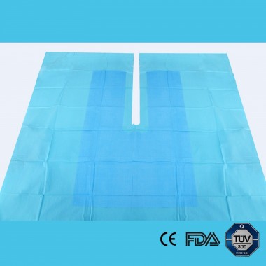 Disposable nonwoven surgical hip drapes pack