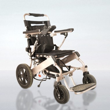 factory supplier aluminium lightweight folding small indoor electric wheelchair