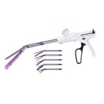 Disposable laparoscopic linear cutting stapler and components