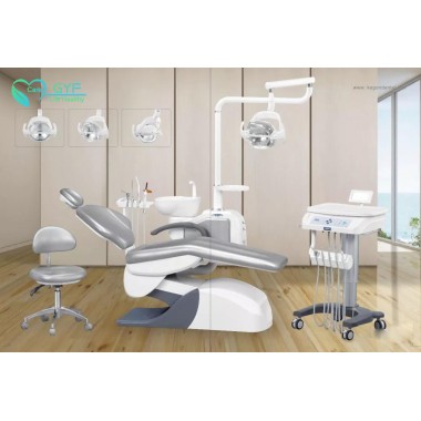 Promotional PU dental chair/cheap dental chair full set/dental treatment instrument kit
