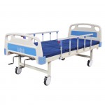 hot selling nursing bed brake wheels fold 2 cranks manual hospital bed