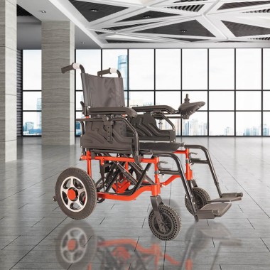 disabled comfortable portable aluminium lightweight foldable new arrival electric wheelchair