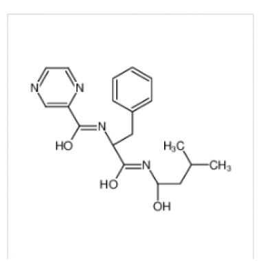 N-[(2S)-1-[[(1S)-1-hydroxy-3-methylbutyl]amino]-1-oxo-3-phenylpropan-2-yl]pyrazine-2-carboxamide