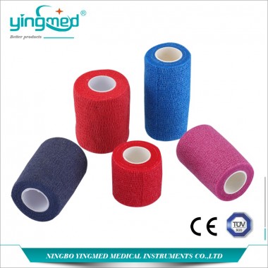 CE&ISO approved medical disposable colored cohesive elastic adhesive bandage