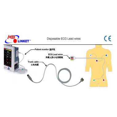 Disposable ECG Lead wires